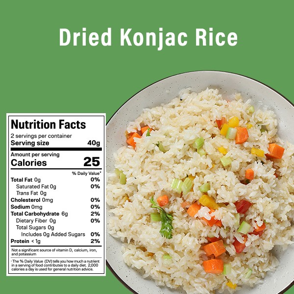 Arroz Konjac seco, Arroz Shirataki seco​