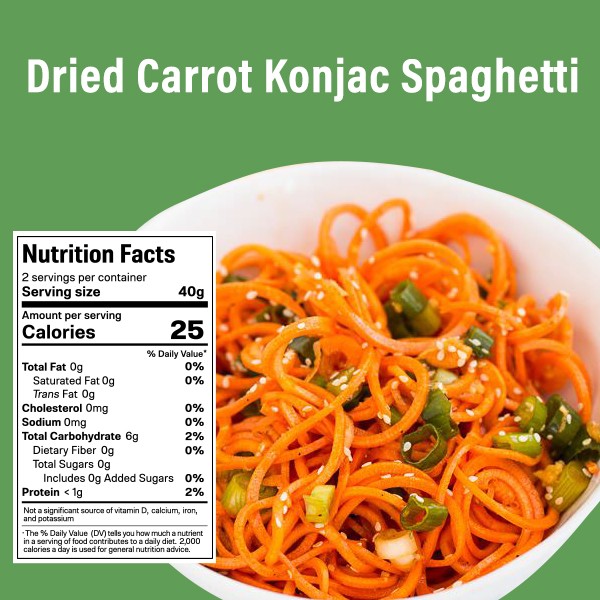 Pasta Konjac sabor zanahoria