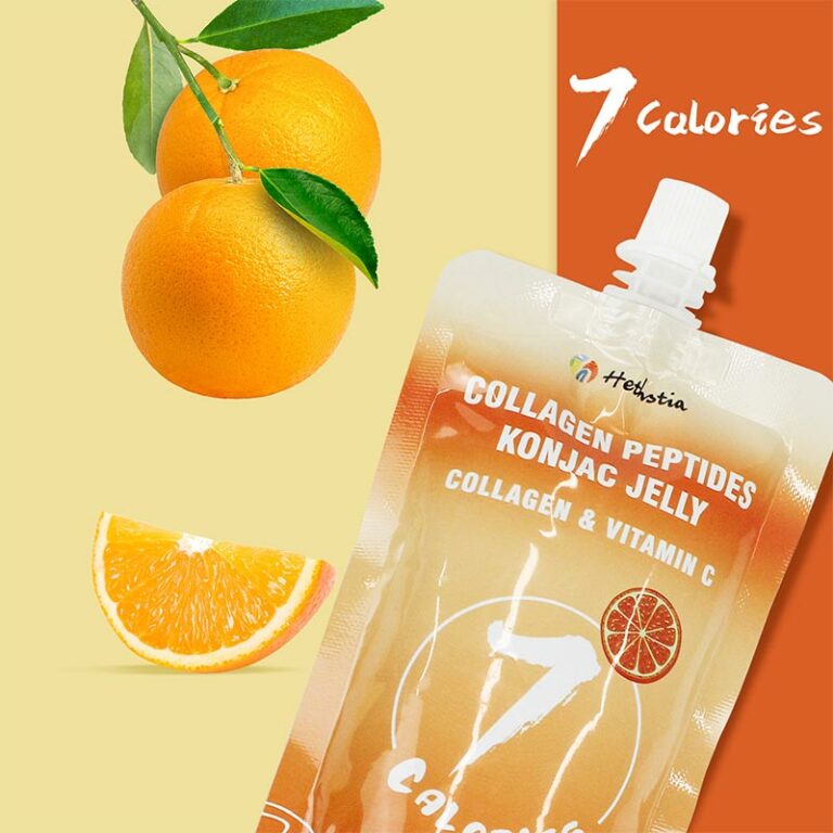 Gelatina de Konjac Péptido de Colágeno Sabor Naranja