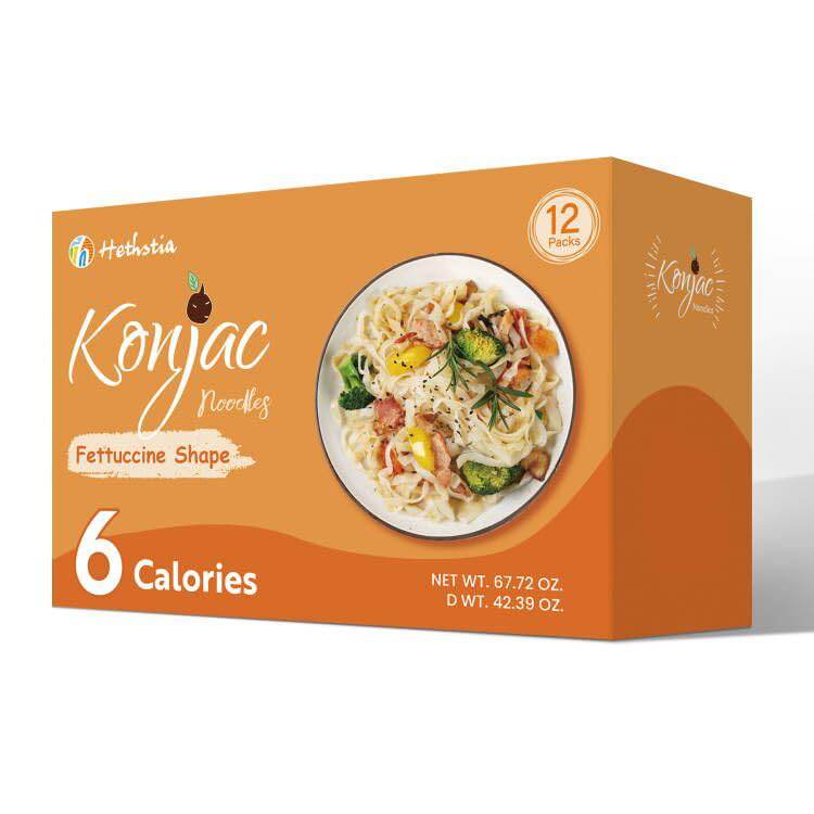 Fettuccine con fideos de konjac y bajo contenido de carbohidratos