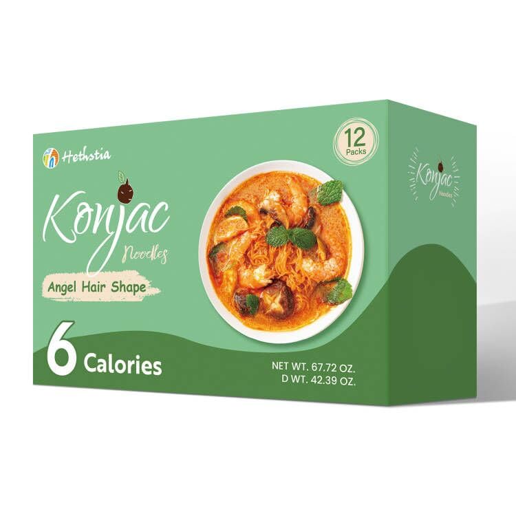 Cabello de ángel de konjac bajo en carbohidratos