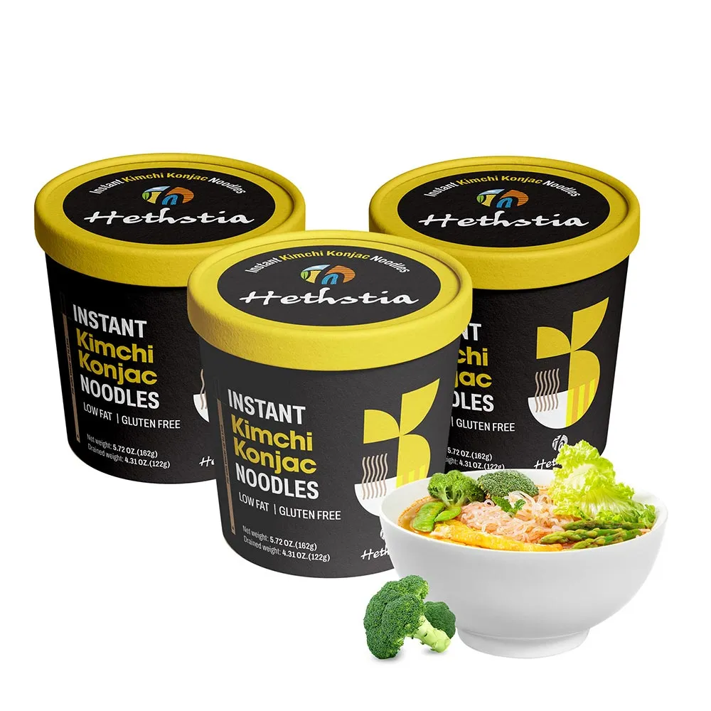 Fideos instantáneos de konjac y kimchi