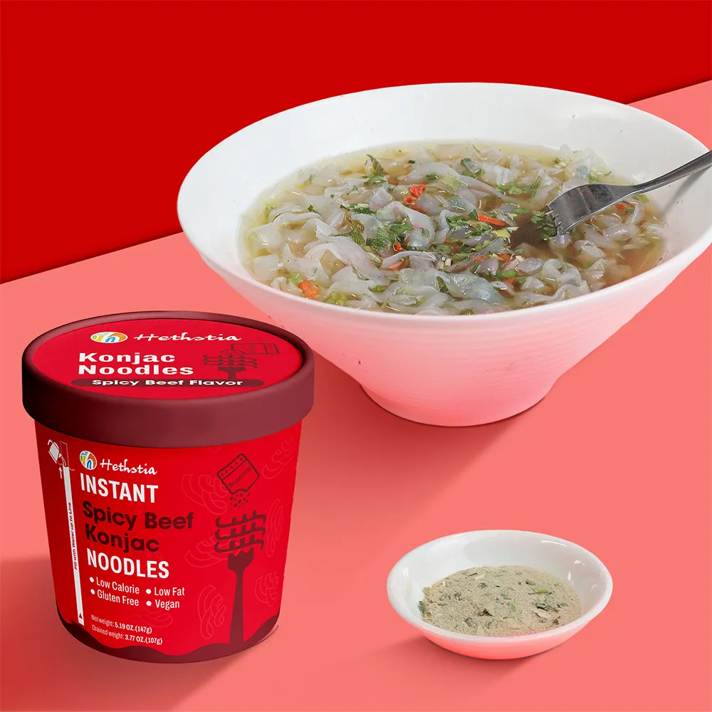 Fideos instantáneos con carne de res