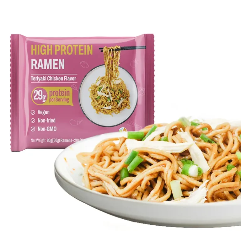Ramen alto en proteínas sabor pollo teriyaki, ramen alto en proteínas
